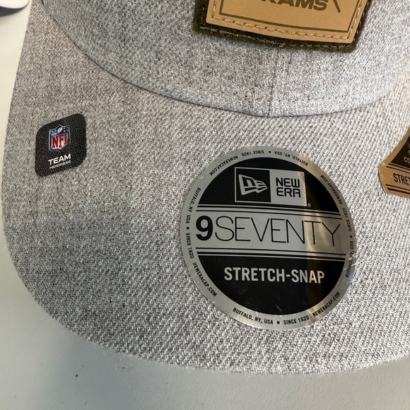 9seventy new era stretch snap Los Angeles Rams Trucker Hat Grey - Picture 6 of 7